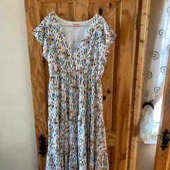 White & Multi Colour Pixie Daisy Dress