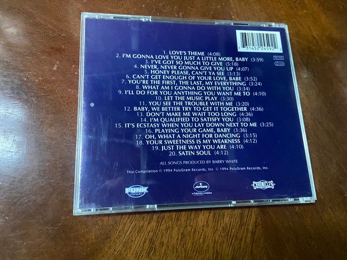 Barry White All Time Greatest Hits CD