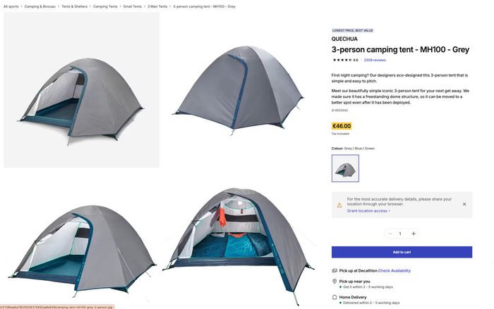 Decathlon Quechua Camping Tent + Sleeping Bags
