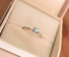 Blue Topaz Gold Ring