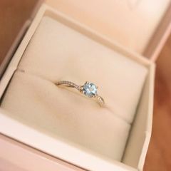 Blue Topaz Gold Ring