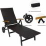 BRAND NEW Rattan Sun Lounger Beach Chair Adjustable Deck Chair Folding Loungers Outdoor Furniture Image 5
