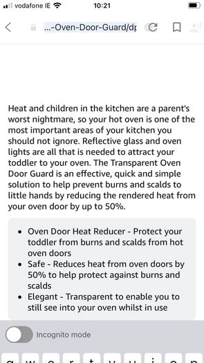 Clevamama oven door gaurd