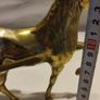 Antique Brass Horse & Hay Cart . Image 4