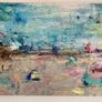 Original Seascape Painting Brittas bay beach Wicklow inspired Original Beachscape in Abstract Image 2