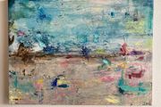 Original Seascape Painting Brittas bay beach Wicklow inspired Original Beachscape in Abstract