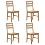 5 Piece Dining Set Solid Acacia Wood Image 5
