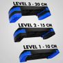 _Exercise Steps, Fitness Stepper for Home & Gym, Suited for Aerobics, Cardio, Weights, Yoga, DVD Workout, Adjustable 3 Step Level Heights (10, 15, 20cm) Perfect Equipment Accessory Set for Fitness Routines Image 4