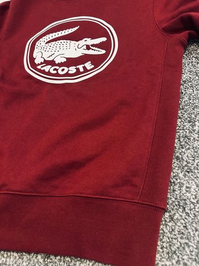 Authentic Lacoste Vintage-Style Crewneck Sweatshirt