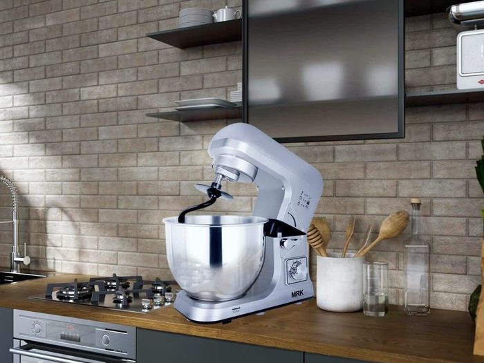 MK36C Food Stand Mixer 1000W 5L Mixing Bowl 6 Speeds Control Kitchen Machine with Beater, Dough Hook & Whisk(Grey)