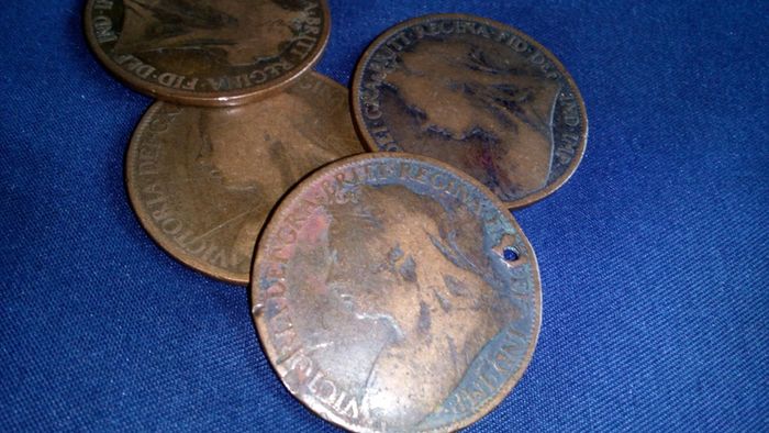 1897 Victoria Pennies.