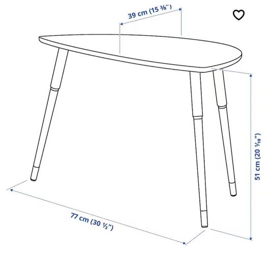 Ikea small blue table