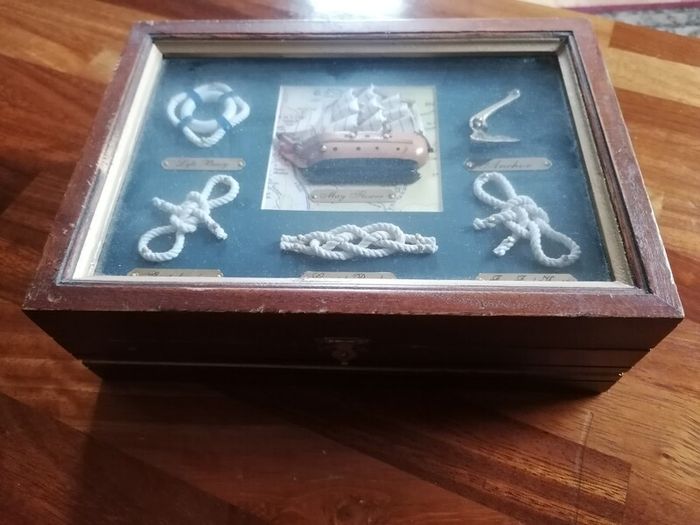 Vintage Heritage Framed Mayflower Ship Model