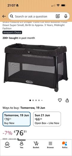 Graco FoldLite Travel Cot