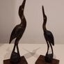 Minature Horn Crane /Heron /Stork Bird Set of 2 Image 2