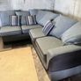 Grey corner sofa with matching scatter cushions Image 4