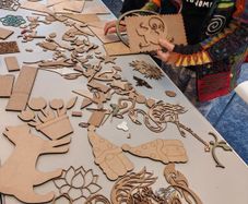 Laser cut wooden shapes