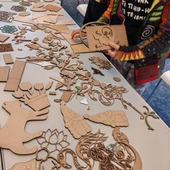 Laser cut wooden shapes