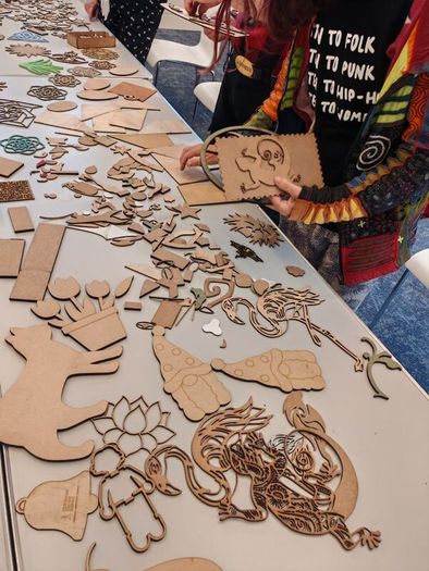 Laser cut wooden shapes