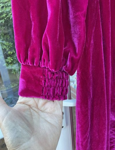Magenta velvet Kitri Dress