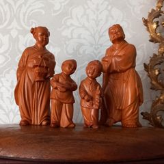 Chinese carved wood figures