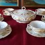 37 Piece Royal Albert September Song Gold Gilt Bone China Dinner Service / Set For 6 Person Setting Made In England Antique Rare And Hard To Find Image 5