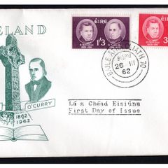 1962 Ireland O'Donovan/O'Curry Commemorative Stamps Illustrated First Day Cover (FDC)
