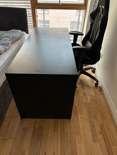 Large Malm desk with pull out slider