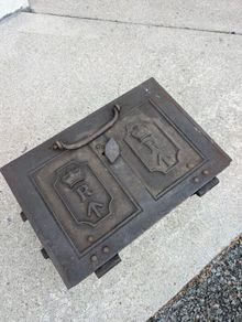 3x Antique Victorian Cast Iron Strong Boxes (c.1850) Heavy Duty and Rare