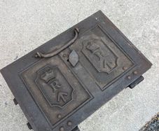 3x Antique Victorian Cast Iron Strong Boxes (c.1850) Heavy Duty and Rare