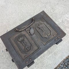 3x Antique Victorian Cast Iron Strong Boxes (c.1850) Heavy Duty and Rare