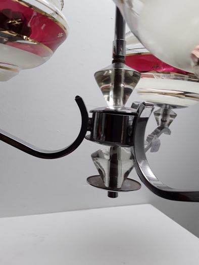 Chrome three globe shandelier