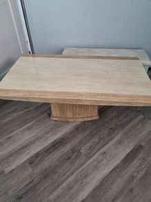 Smooth stone coffee table