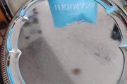 Reflective Serving Oval  SILVER Tray Engraved.