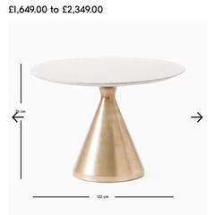 West Elm marble top table seats 4