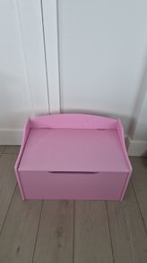 Pink Wooden Toy Box