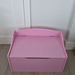 Pink Wooden Toy Box