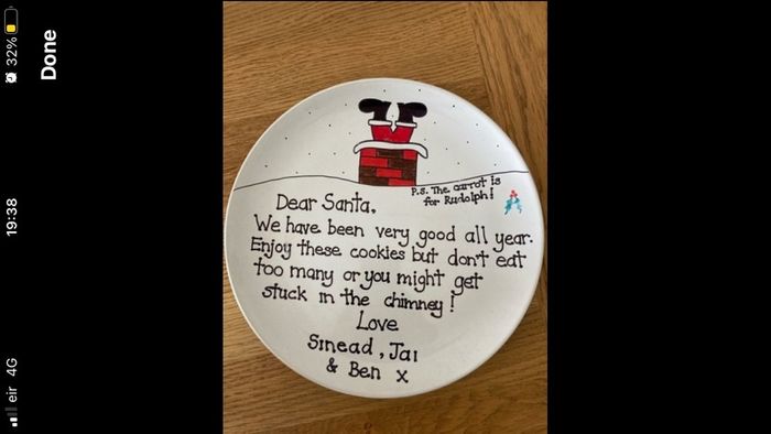 Personalised plates for Santa's Cookies