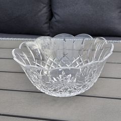 Vintage Waterford Crystal Scallopped Edge Fruit Bowl