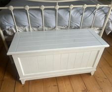 White Wooden Blanket Box