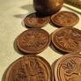 Wood Flower Floral Coaster Set - Brass inlay - Bahamas Image 2