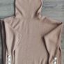 Zara Oversized Camel and Navy Knit Turtleneck Jumpers with Faux Pearl Cuffs Image 8