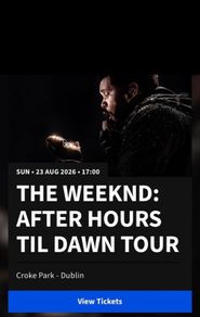 The Weekend standing ticket