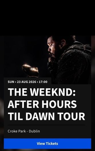 The Weekend standing ticket