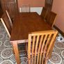 Solid kitchen dining Table x 6 Chairs Image 3