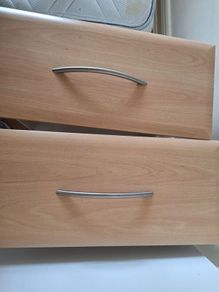 Silver cupboard or wardrobe handles