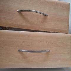 Silver cupboard or wardrobe handles
