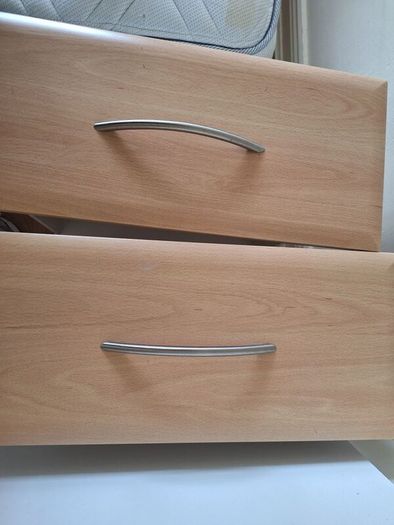 Silver cupboard or wardrobe handles