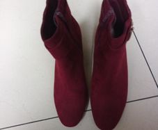 M&S Wine Suede Ankle Boots.  S. 7.5.  NEW.