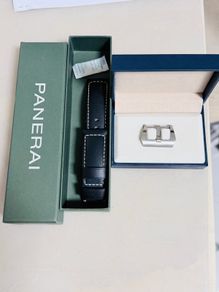 Panerai blue leather strap with buckle